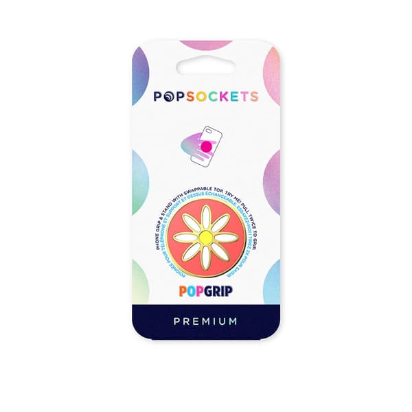 PopGrip PREMIUM Enamel Quaint Daisy Coral