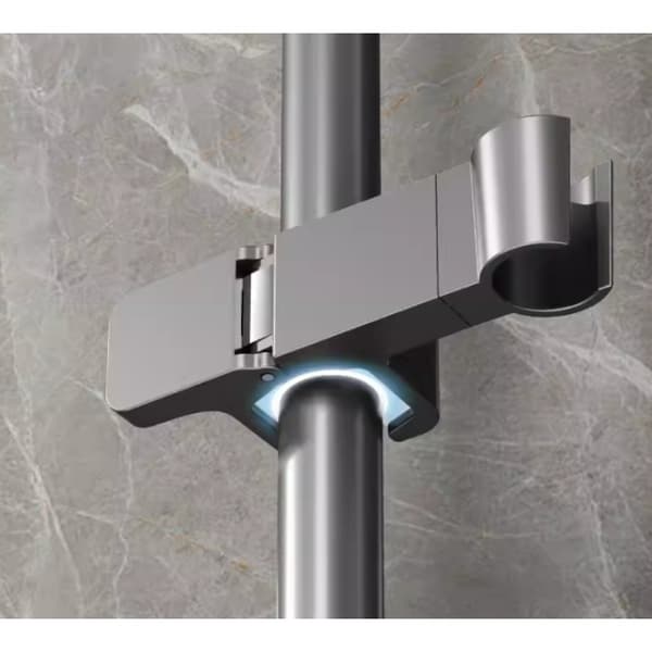 2-pak Universal klemmebracket til håndbruser 24-34mm justerbar vinkel og nem clip-installation Silver Silver