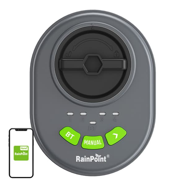 RainPoint 4-zoners sprinklerstyring med app, Bluetooth
