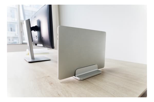 Adjustable vertical laptop holder, 5kg, aluminium