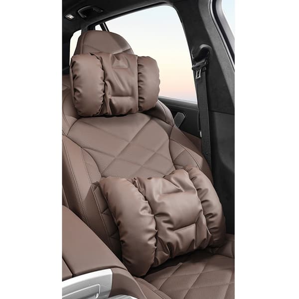 Auton ristiseläntuen tyynysetti - niskatuki + ristiseläntuki Brown Brown