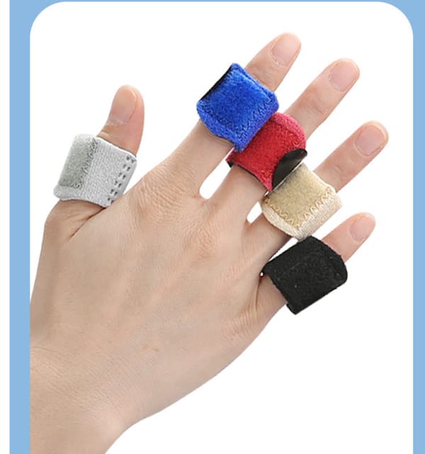5 Pack Justerbar Finger Splint Support Brace Grey Grey