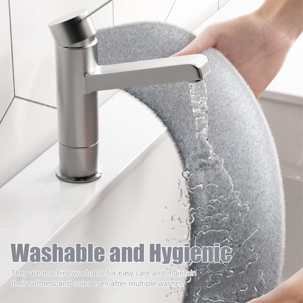Plysch Toalettsitsöverdrag, 2-pack Grey Grey