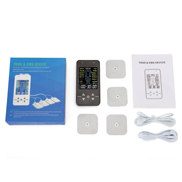 TENS maskine muskelstimulator 15 massagetilstande Sort