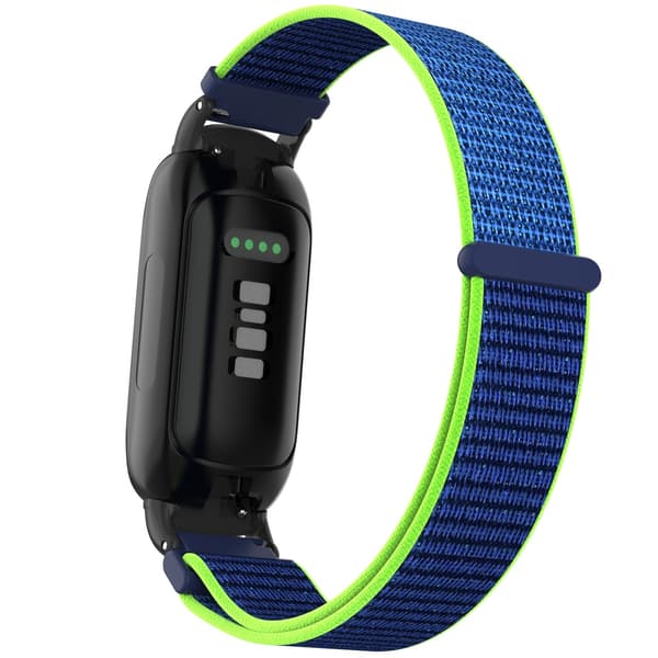 Nylon Loop Hook and Loop Rem Kompatibel med Fitbit Inspire 3 - Fås i Flere Farver Green+Blue Green+Blue