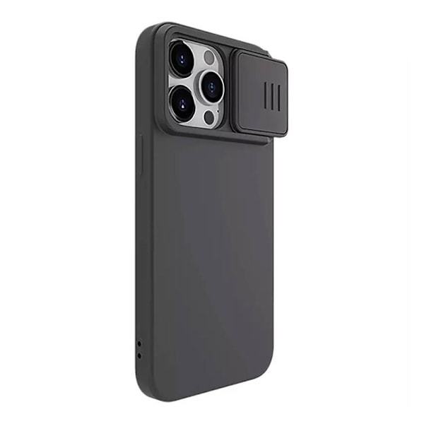 Nillkin CamShield Silky Silikonfodral för iPhone 15 Pro (klassisk svart))