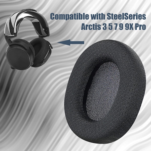 INF Öronkuddar för SteelSeries Arctis 3/5/7/9/9X/Pro Svart 1 par