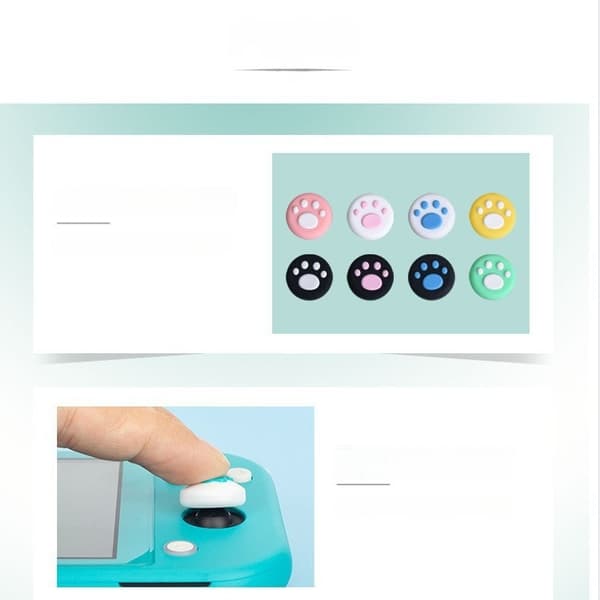 4-Pack Paradise Switch 2 Controller Joystick Skydd - Söta Katt Tass Silikon Tumgrepp, kompatibelt med Nintendo Switch 2 Blue+Black Blue+Black