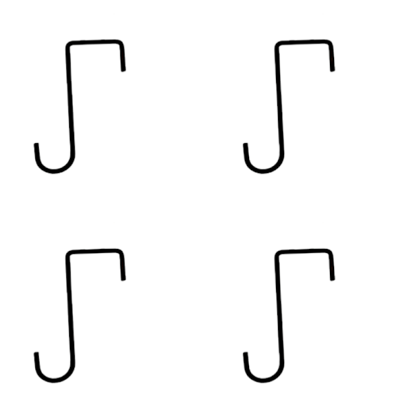 4-pak alsidige metalkroge til hegn, altankasser og planter Sort
