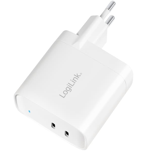 LogiLink USB-laddare 2 x USB-C PD 40W GaN