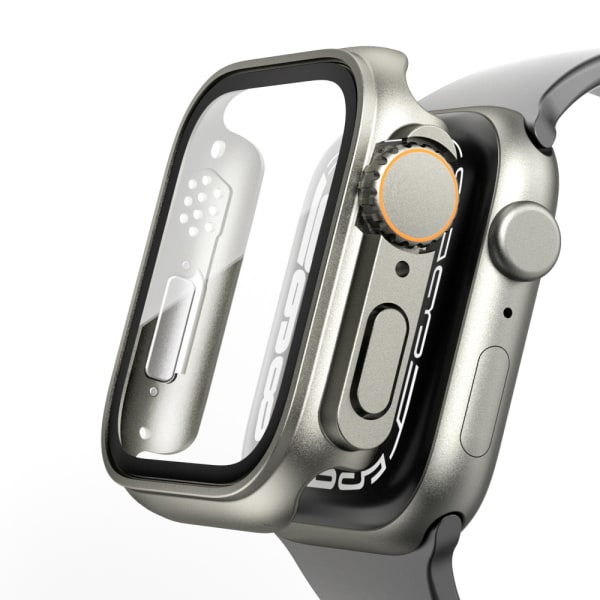 Kellon kotelo näytönsuojalla Apple Watch Ultra 8/7 Hopea 41 mm