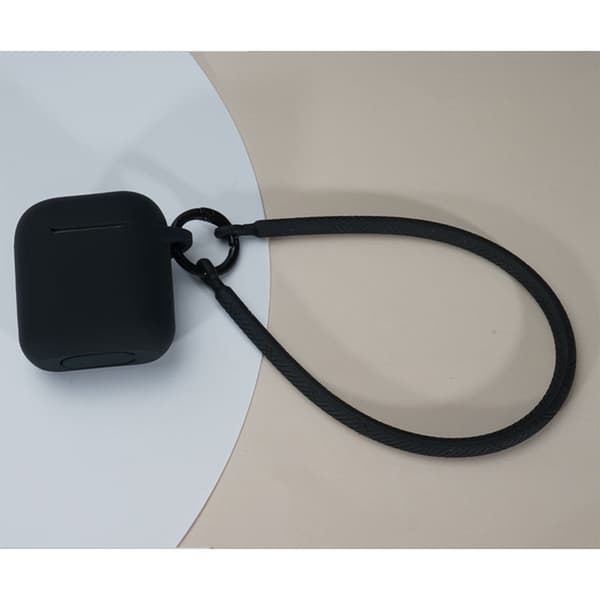 Bluetooth Earbuds Silicone Protective Case with Lanyard kompatibelt med AirPods Pro 3 Black anti-loss dust plug wireless charging friendly