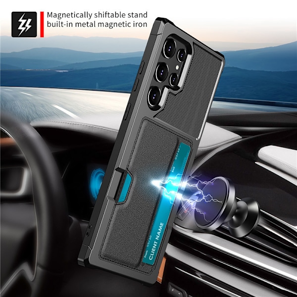 Skyddande Samsung S9 Plus-telefonfodral med korthållare