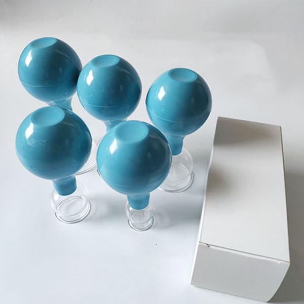 Effektive cuppingglas med sugebold Blå