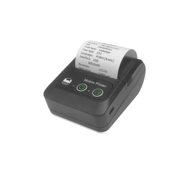 Termisk printer med USB og Bluetooth, 50-80mm/s til kvitteringer, billetter og restaurantordrer, kompakt til mobil udskrivning