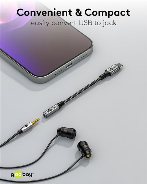 Sovitin USB-C™–liitäntä, 3,5 mm AUX