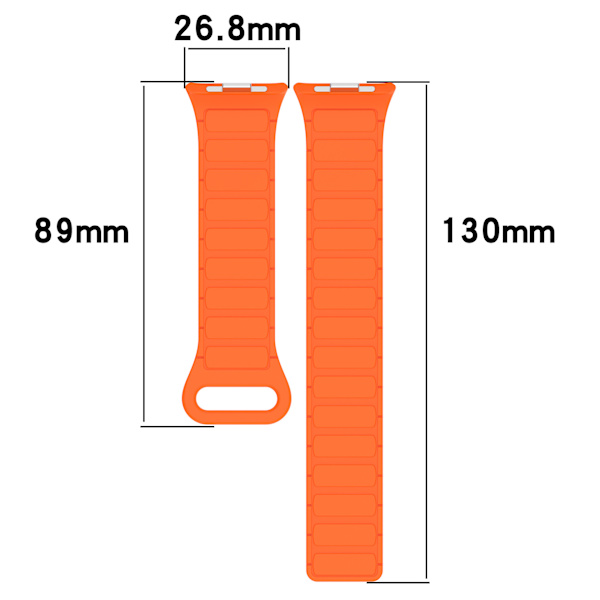 Kellonranneke Xiaomi Redmi Watch 4/Mi Band 8 Pro/9 Pro -rannekkeelle Valkoinen + oranssi