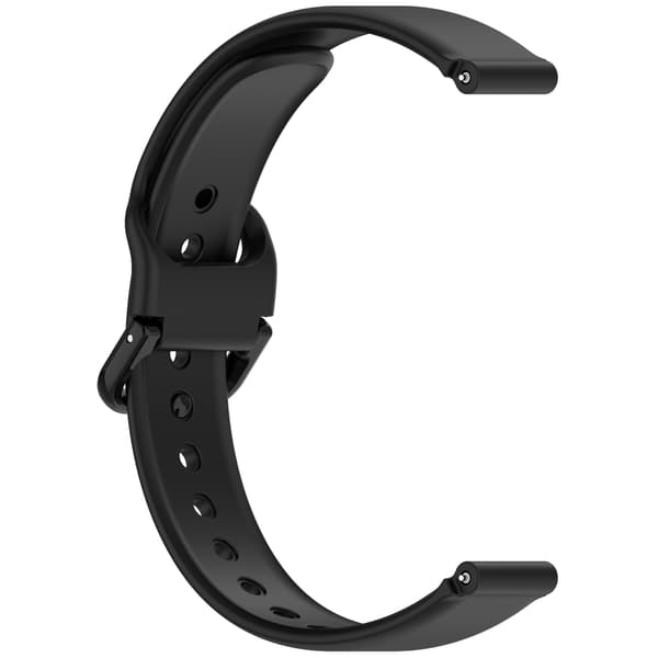 12 mm:n silikoninen ranneke kelloon Black Black