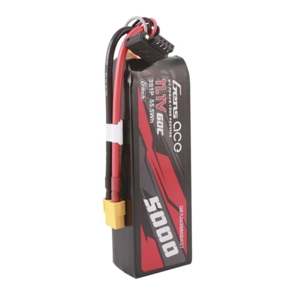 Gens ace G-Tech 5000mAh 11,1V 60C 3S1P Lipo med XT60-kontakt