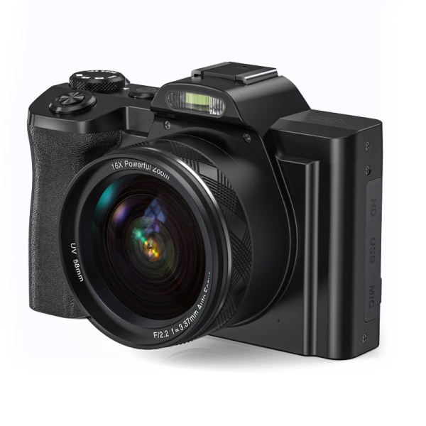 Digitalkamera 5K/48MP/16X zoom/6-axis stabilisering 3,5" skärm WiFi