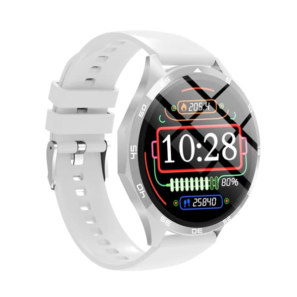 Multifunktionelt Smartwatch med Bluetooth-opkald, pulsmåler og tilpasselig urskive Silver Silver