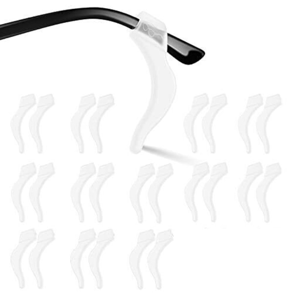 Halkskyddad silikon glasögonhållare 12-par Vit Vit
