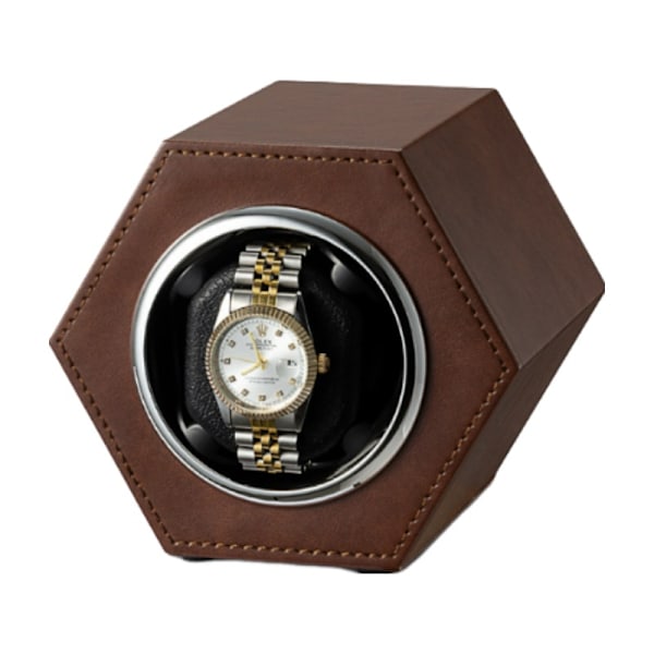 Ny Diamond Mekanisk Watch Winder Brun