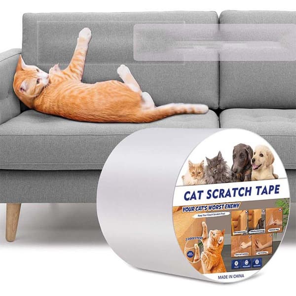 Transparent PVC Kattskrap Soffskyddstejp - 10cm Bredd