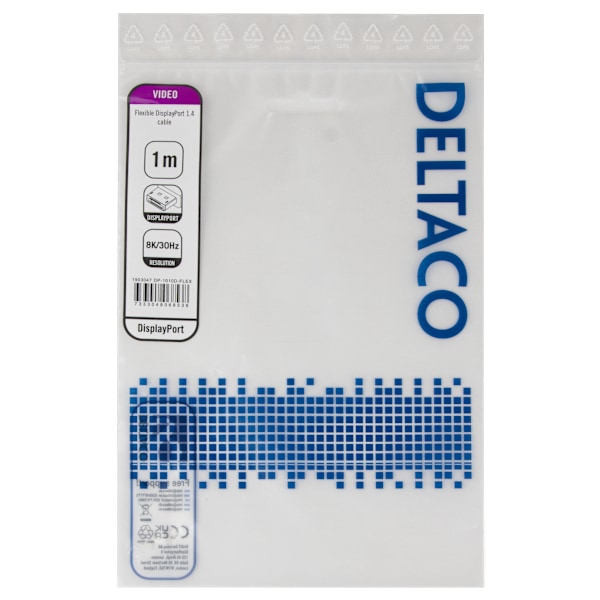 DisplayPort DP1.4 Flex cable, 1M, black