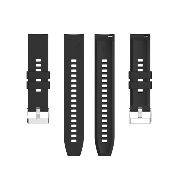 20 mm silikonarmband för klockarmband för Huawei Watch GT 2 42 mm, Samsung/Huawei Svart