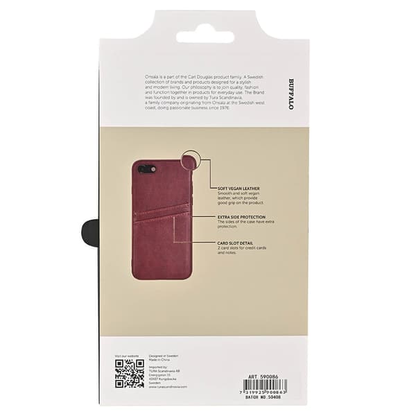 Back cover PU 2 card iPhone 7 / 8 / SE Brown