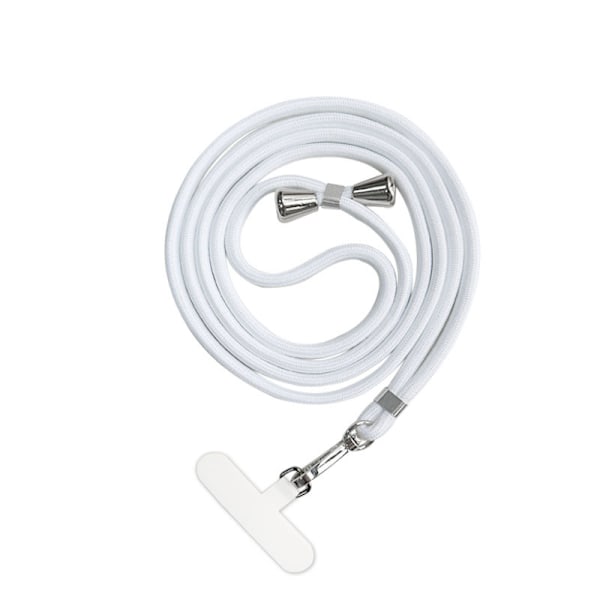 Patch Telefon Lanyard: Justerbar & Mångsidig White White