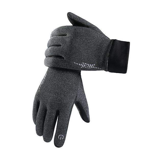 Varme handsker - Touchscreen vinterhandsker til cykling, kørsel Grey L Grey L