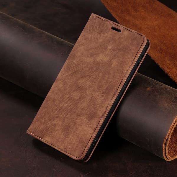 Magnetisk lædercover til Google Pixel 8 Pro Brown Brown