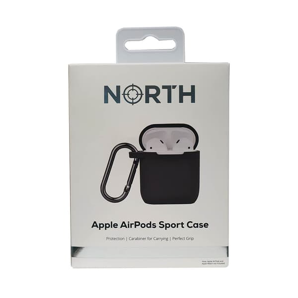 Airpods Skyddsväska Silicone Karbinhängare Mörkgrå