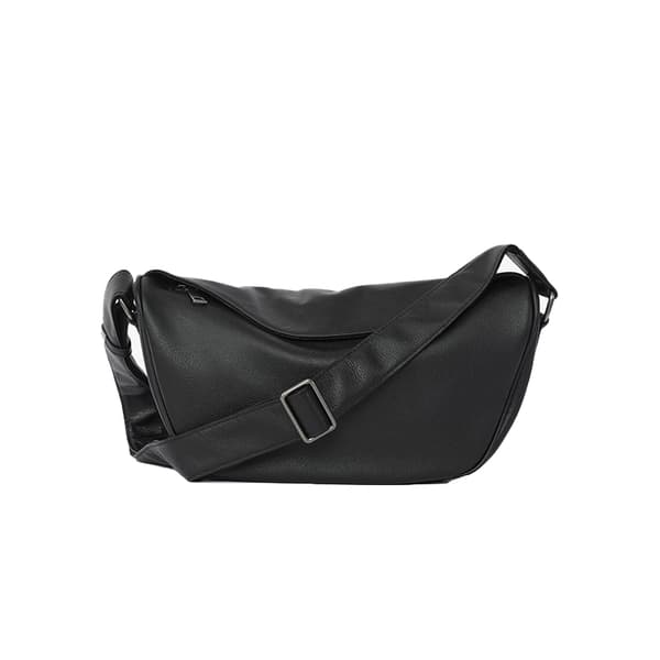 Axelväska i äkta läder Black Black