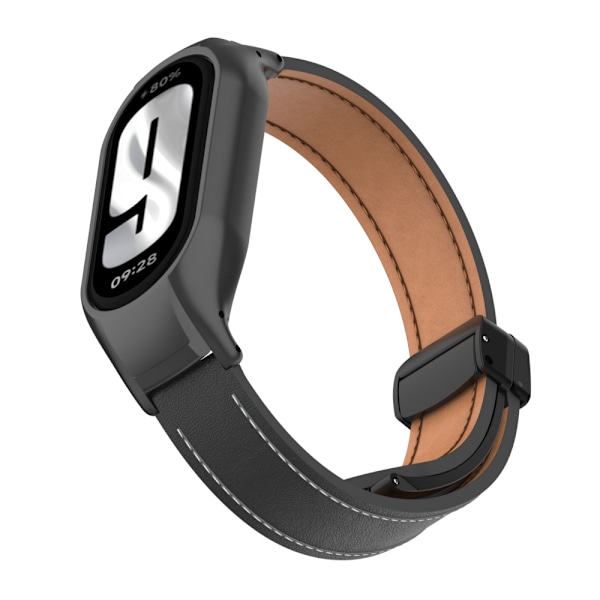 PU-nahkainen kellohihna Xiaomi M3456:lle metallisoljella