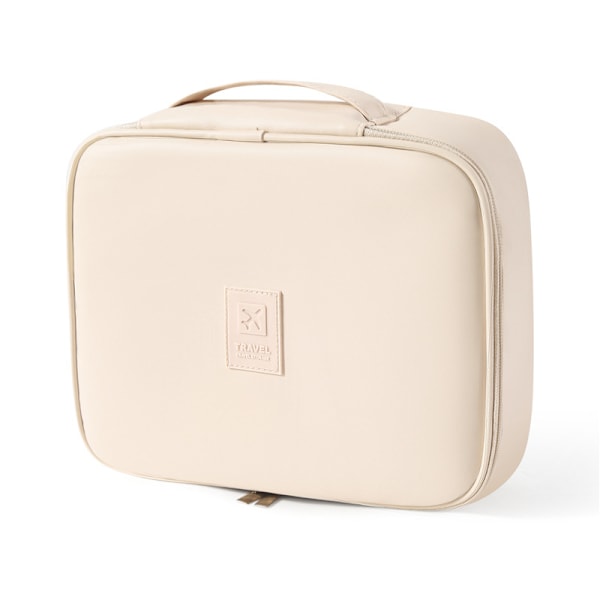 Snygg fyrkantig förvaringsväska i PU-läder Beige