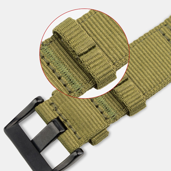 Nylon Klockarmband för Garmin Forerunner 255/265/245 Smartwatch Grön M