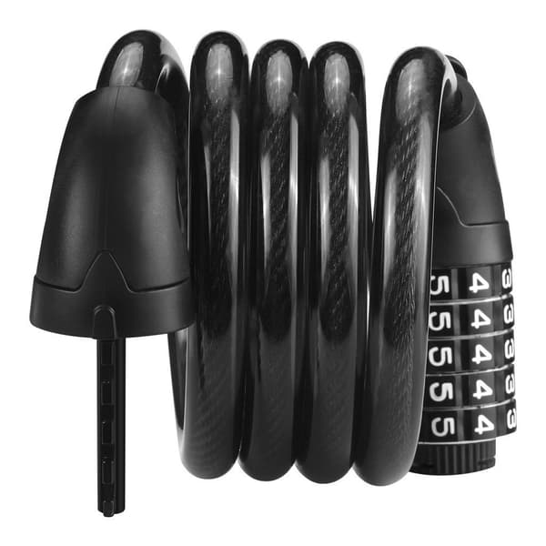 Sifferkombinationscykellås Black Black