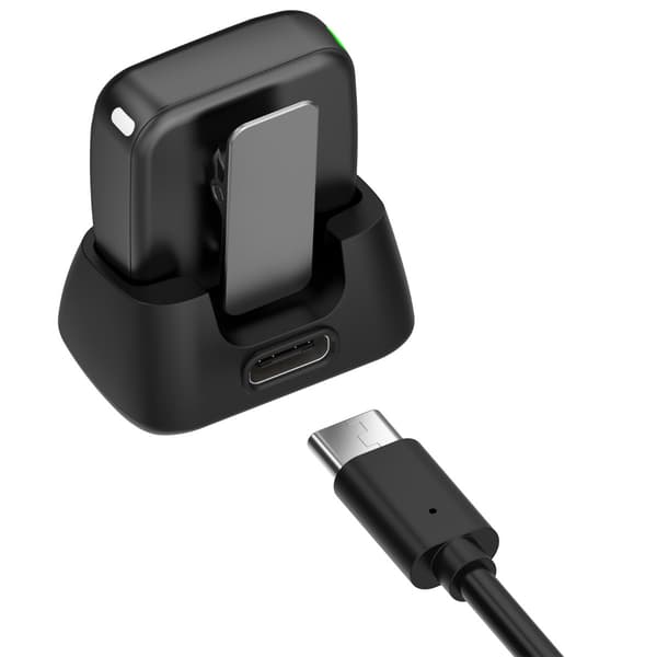 DJI Mic Mini opladningsdock magnetisk opladningsbase kompatibel med DJI Mic Mini transmitter til rejse og studie, ABS sort, 5V 150mA kompakt erstatnin