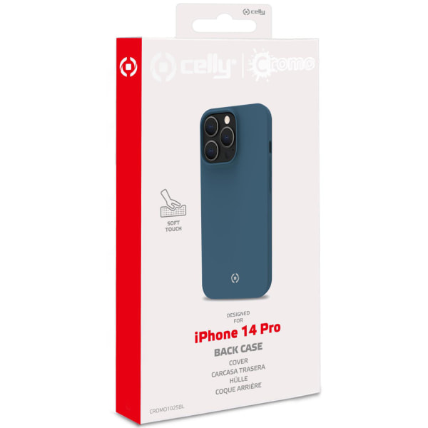 Celly Cromo Soft rubber case iPhone 14 Pro Blå