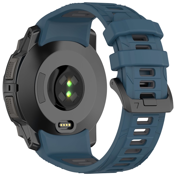 Garmin Instinct 3 Kaksivärinen silikoni kellon ranneke model 1 Sininen