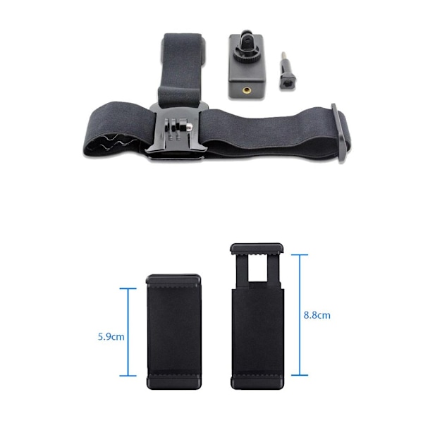 Pandebånd til GoPro kamera og mobil