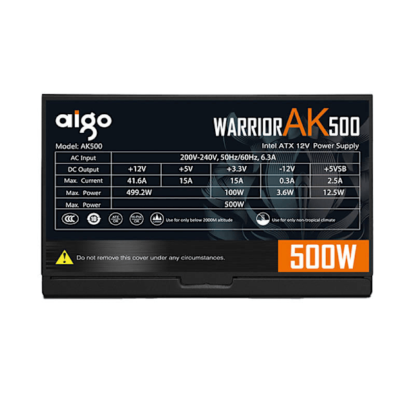 Computer strømforsyning Aigo AK500 (sort)