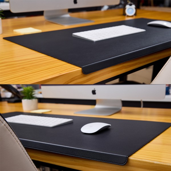 Skrivbordsunderlägg med sydda kanter Svart XL