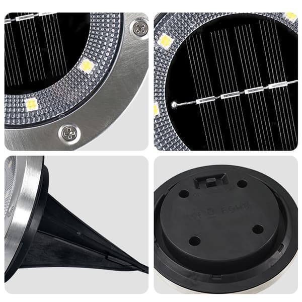 Solcellsdrivna marklampor - LED Silverram Warm white lights 8 Warm white lights 8
