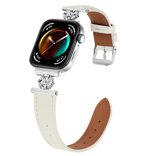Klockarmband i äkta läder för Huawei Watch Fit 3 Beige