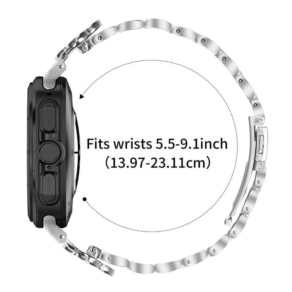 Kløver Rustfrit Stål Urrem Kompatibel med Samsung Galaxy Watch7 47MM