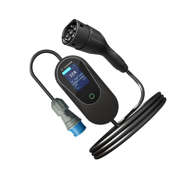 Bärbar EV-Laddare Typ 2 – 7kW, 32A, 5m Laddkabel (EVSE)